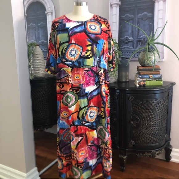 NWT Zanzea collection Bohemian Dress Printed Long Maxi Summer Sundress size XXXL - Picture 6 of 12